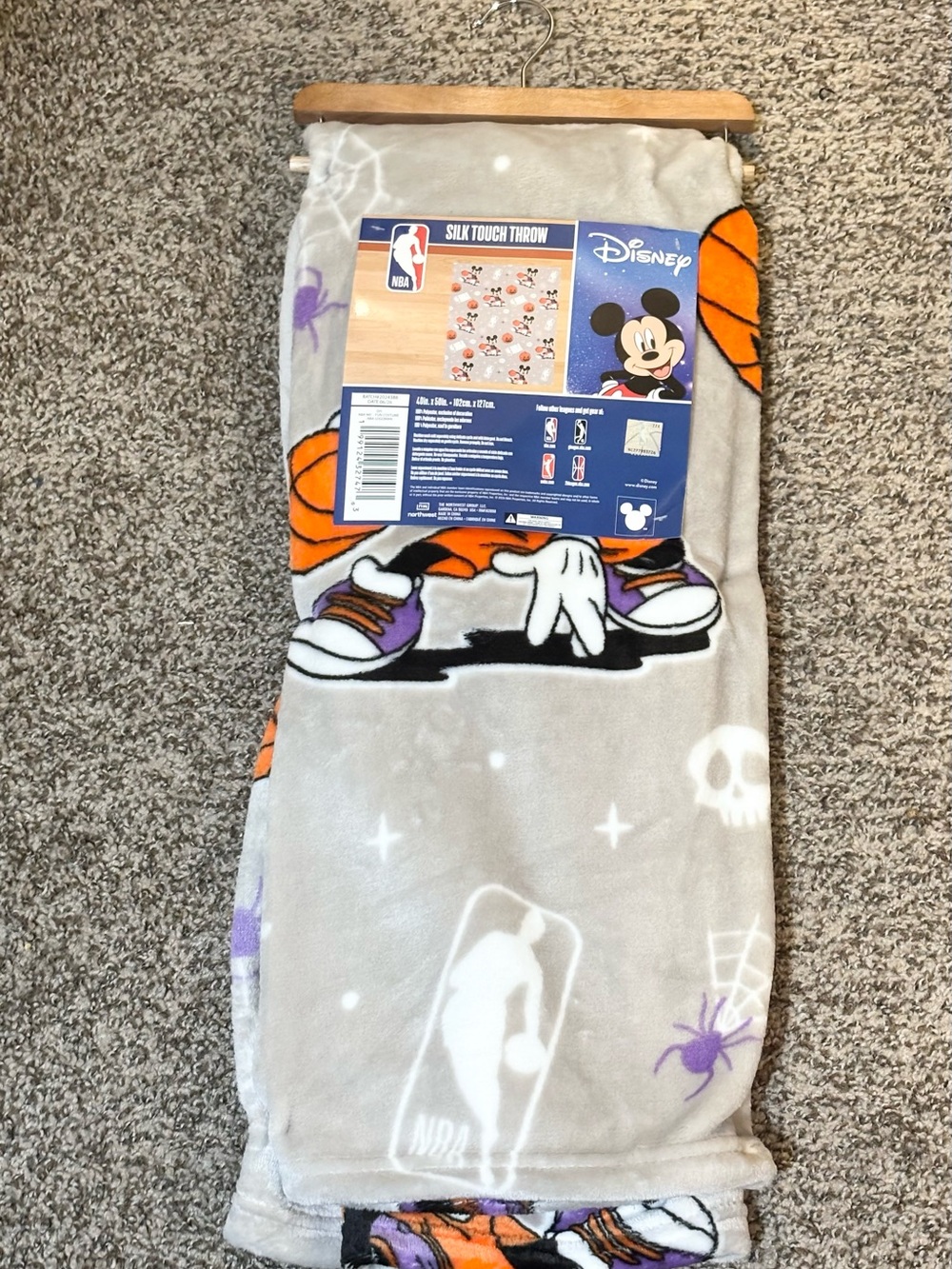 Mickey Mouse Pumpkin Basketball NBA Blanket